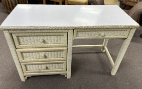Henry Link White Wicker Style Desk