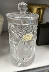 Modern Cut Glass Biscuit Jar