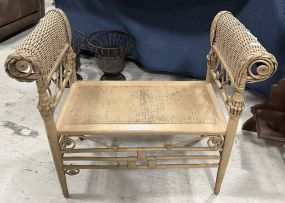 Victorian Reproduction Wicker Bench