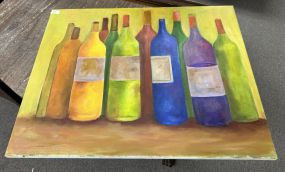 Signed Betty Hamilton Painting of Wine