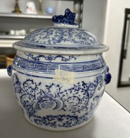 Blue and White Chinese Porcelain Ginger Jar