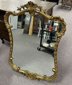 Vintage Ornate Gold Gilt French Style Wall Mirror