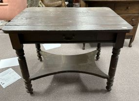 Antique Oak Library Table