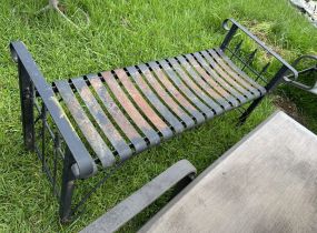 Wrought Iron Outdoor Garden Bench