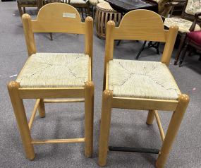 Three Pine Woven Seated Bar Stools