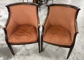 Pair of 20th Century Traditional Cherry Arm Chairs