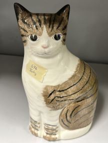 NS Gustin Style Ceramic Folk Art Mantle Cat