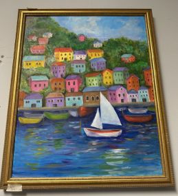 Betty Hamilton Painting of Sailboats