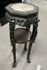 Vintage Asian Marble Pedestal Stand