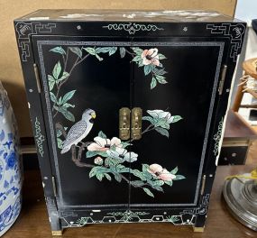 Chinese Black Lacquer Storage Cabinet
