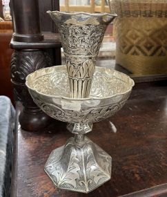 India Silver Plated Engraved Epergne