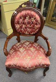 Victorian Style Mahogany Parlor Chair