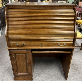 Late 20th Century Pressed Wood Roll Top Desk