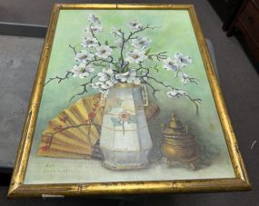 Signed Betty Hamilton Still Life Vase Painting