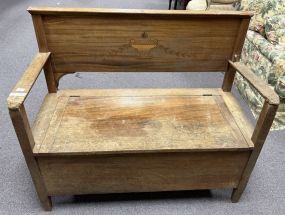 Antique Primitive Hall Bench