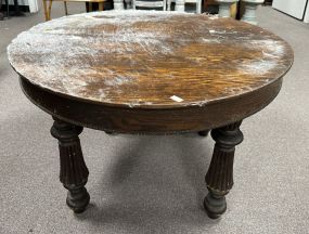 Antique Round Oak Dining Table