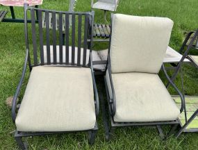 Pair of Metal Outdoor Arm Chairs