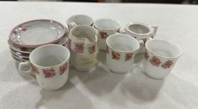 Mini Porcelain Cups and Saucers