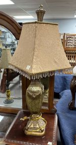 Pair of Gold Neoclassical Resin Table Lamps