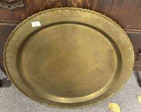24" Vintage India Brass Charger