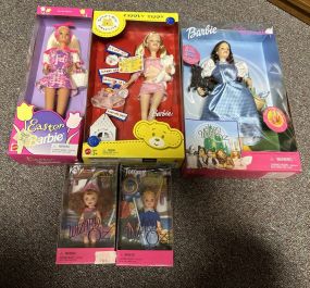 Five Collectible Barbie