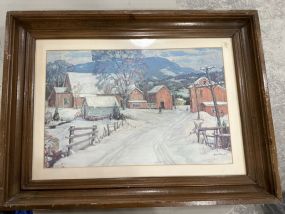 Crif Teller Snow Town Print