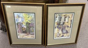 Pair of Signed Fouche Framed Prints