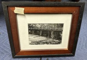 Framed Photograph of Old Bridge