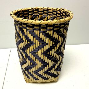12"h., 9 1/2"dia, Choctaw Hand Woven Cane Basket