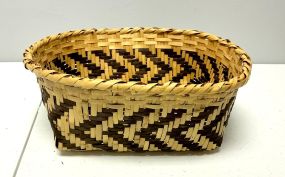 5"h., 12"w. Choctaw Hand Woven Cane Basket