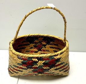 15"h., 12"w. Choctaw Hand Woven Gathering Basket