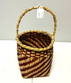 12"h., 7"dia Choctaw Hand Woven Egg Basket