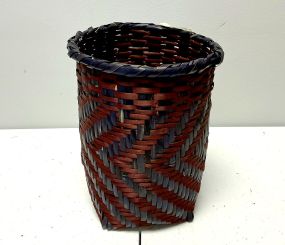 9 1/2"h., 7"dia Choctaw Hand Woven Basket