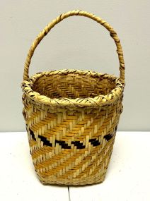 15"h. ,9"w. Choctaw Hand Woven Gathering Basket