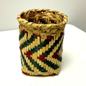 6"., 4"w.	Choctaw Hand Woven Small Cane Basket