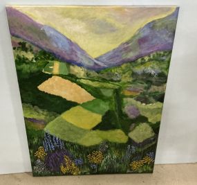 Margaret Collier 1948-2025 Large Landscape Painting