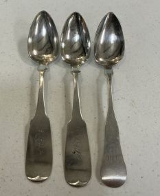 2.590 ozt AW Stearns and Utica Coin Silver Spoons