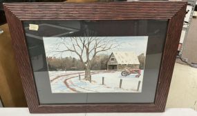 Wes Houlders 2008 Folk Art Watercolor 24h 29w