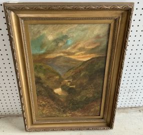 Late 1800's Framed Landscape Painting