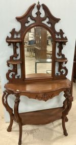 Antique Walnut Victorian Etagere 78"h., 41"w