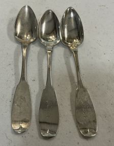 1.485 ozt James Hyde Coin Silver Spoons