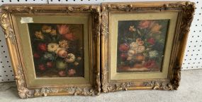 Pair of Cicala Signed Floral Paintings