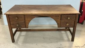 28h 60w 28d VTG Oak Writing Desk