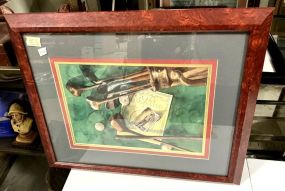 Bryan James Golf Framed Watercolor