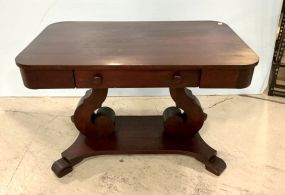 Late 1800s Empire Mahogany Library Table