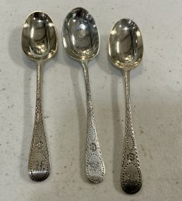.965 ozt Three Engraved Sterling Spoons