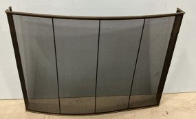 Metal and Wire Mesh Fire Screen 34"h., 46"w