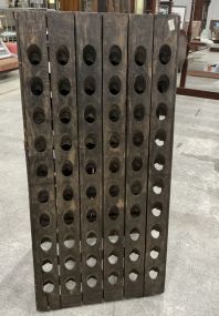 Late 19th Century French Champagne Oak Riddling Rack 60"h., 28'w