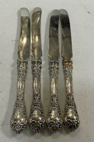 Sterling Ornate Handled Knives
