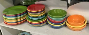 Fiesta Ware Colorful Assorted Sized Plates